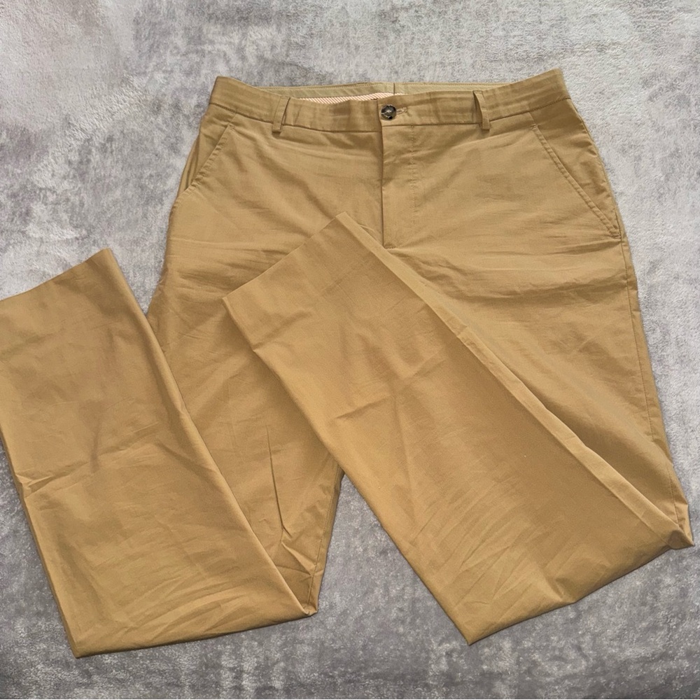 LORO PIANA Mens Brown Carlo Straight Leg Stretch-Cotton Trousers/ Pants